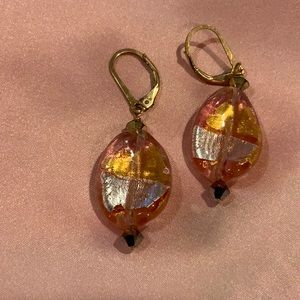 New Never Worn Venetian Glass Earrings